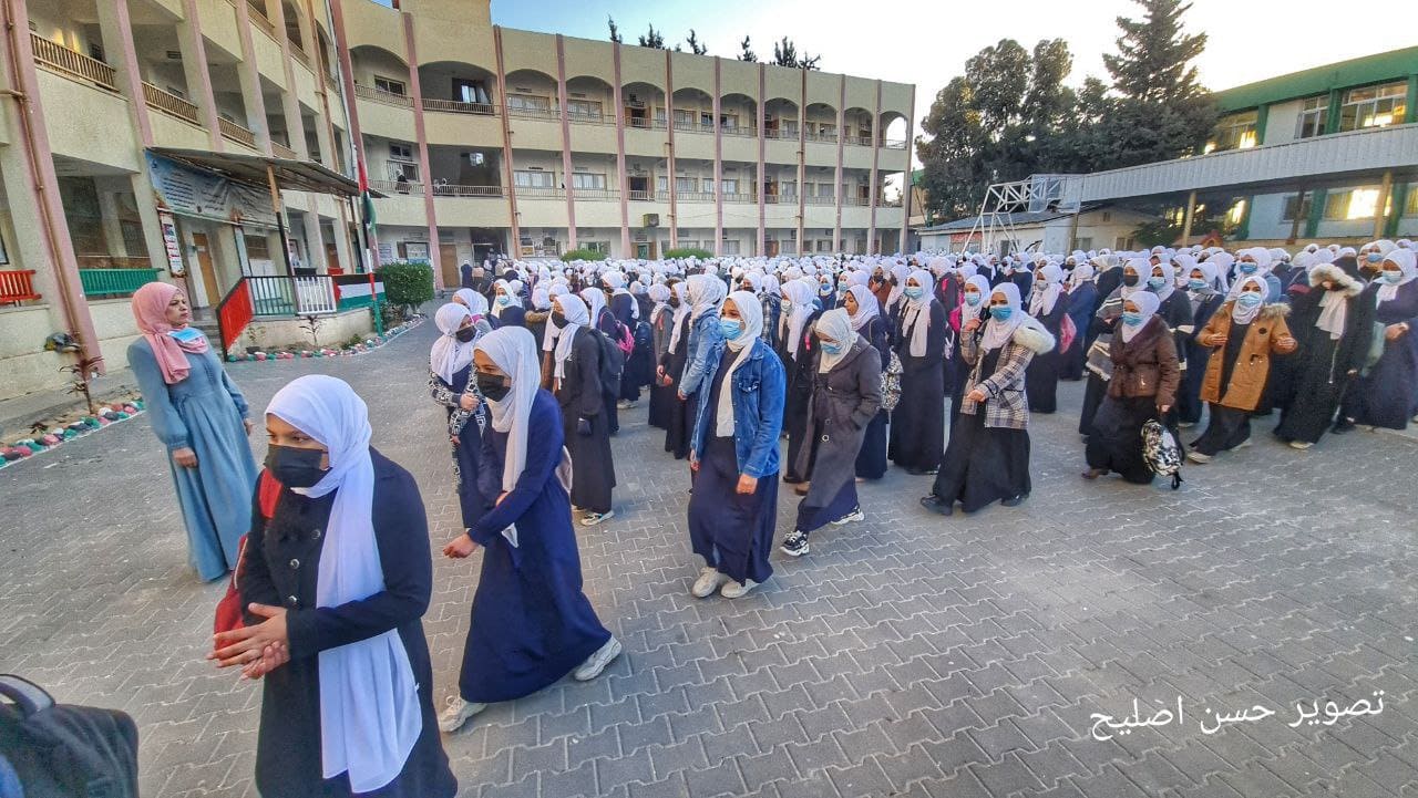 غزة مع بدء الفصل الدراسي الثاني للعام 2021 - 2022